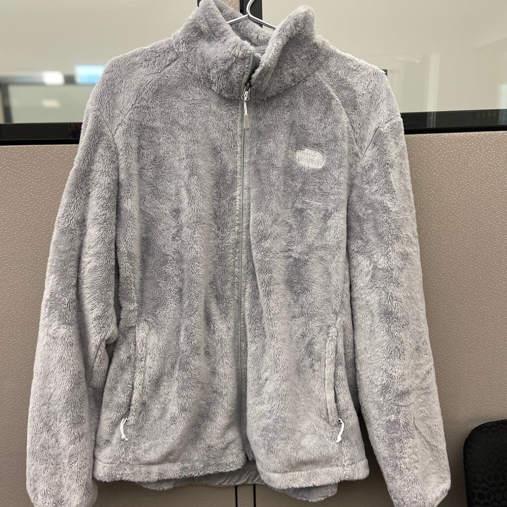 Womens Northface zip up sweatshirt jacket grey